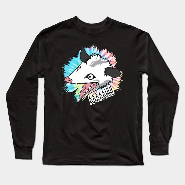 Screaming Possum • Aaah! Possum Long Sleeve T-Shirt by Toodles & Jay